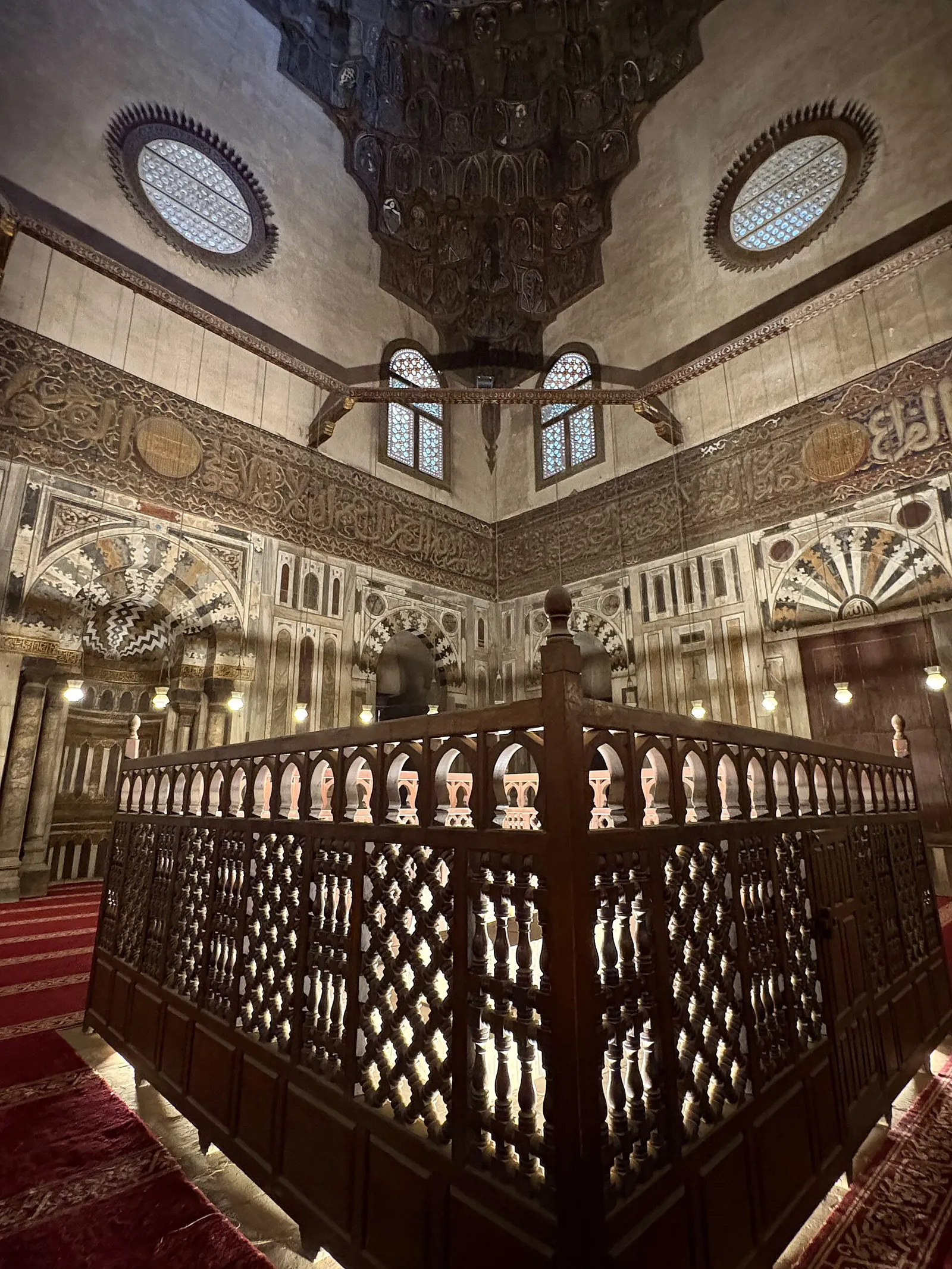 Interior of the Mosque-Madrasa of Sultan Hassan in Cairo